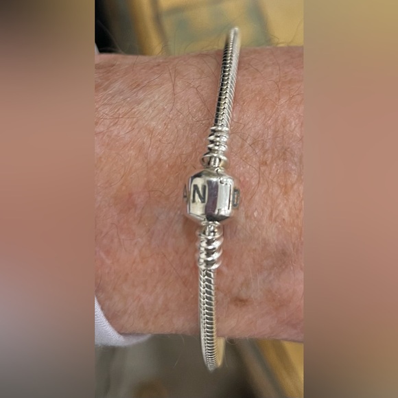 ❤️ Pandora Moments Snake Chain Bracelet Size Approx 16 inches length - Picture 6 of 6